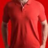 UCB Poly-Cotton Polo Neck T-shirt Red