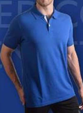 UCB Poly-Cotton Polo Neck T-shirt Royal Blue