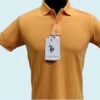 USPA Polo Neck T-shirt Apricot