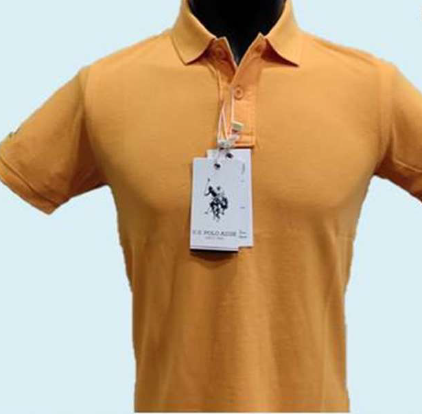 USPA Polo Neck T-shirt Apricot