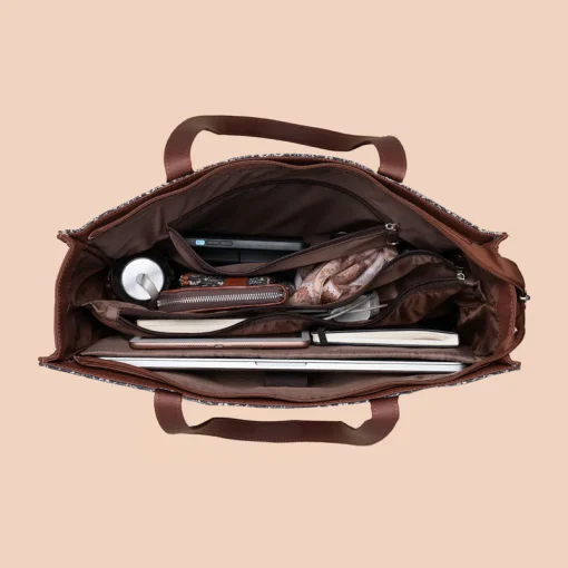 Chittoor Red Kalamkari Office Tote Bag 8 Chittoor Red Kalamkari Office Tote Bag