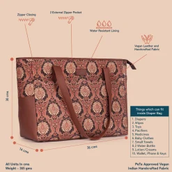 Jodhpur Damask Diaper Bag