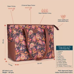 Paisley Print Diaper Bag