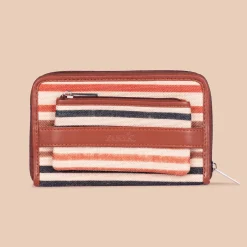 Qutub Stripes Classic Zipper Wallet (CFC)