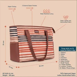 Qutub Stripes Diaper Bag
