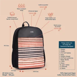 Qutub Stripes Statement Backpack
