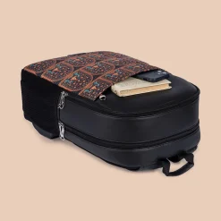 Royal Indian Peacock Motif Statement Backpack 10 Royal Indian Peacock Motif Statement Backpack