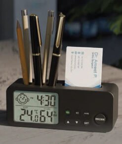 Decider Multifunctional Digital Clock Black