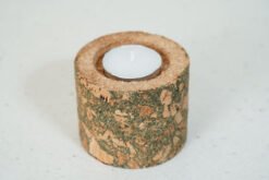 Cork Cylindrical Olive Tea Light Holder