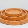 Cork Natural set of 3 Round Tray