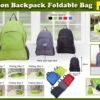 Nylon Backpack Foldable Bags H 1511 Wih red scaled 1