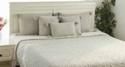 Pluchi Decor & Bedding Diamond Linked PLBCDL43 Vanilla Grey Melange & Natural