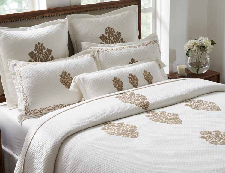 Pluchi Decor & Bedding Matilda BCEMB034 Ivory & Stone 2 Pluchi Decor & Bedding Matilda BCEMB034 Ivory & Stone