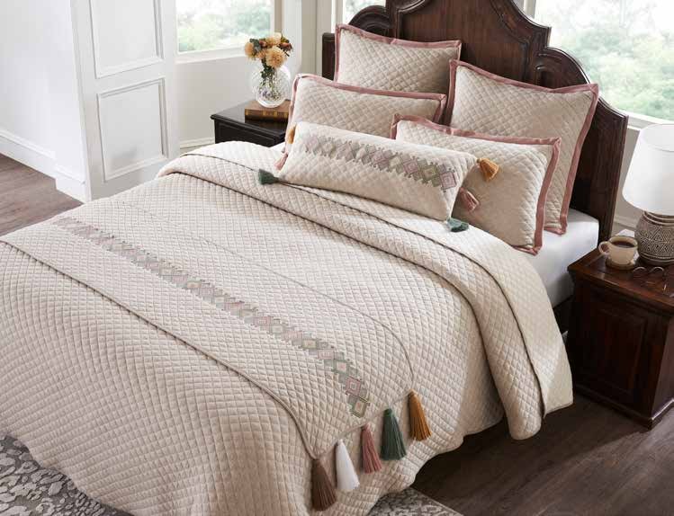 Pluchi Decor & Bedding Raina BCDMQ061 Light Beige Melange & Natural 3 Pluchi Decor & Bedding Raina BCDMQ061 Light Beige Melange & Natural