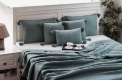 Pluchi Decor & Bedding Zig Zag BCZG016 Blue Daisy