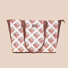 Seashell Motif White Office Tote Bag