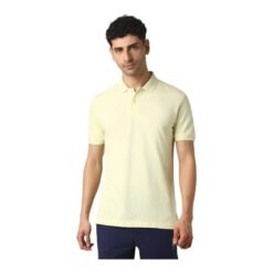 Van Heusen Lemon Yellow 100% Cotton T-Shirt