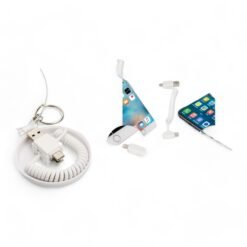 All in 1 charging cable with travel case and keychain C82