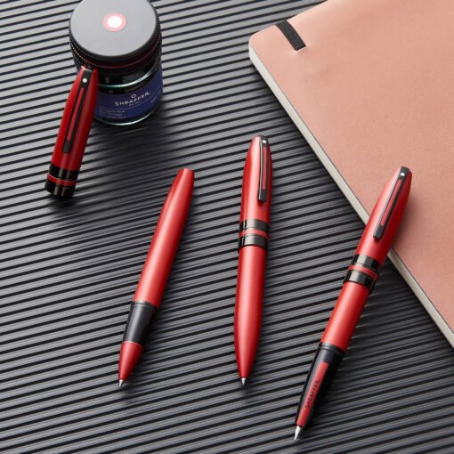 Sheaffer Pen Icon E9111 Metalic Red With Glossy Black Rb - Image 2