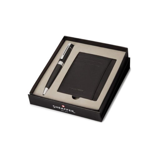 Sheaffer Gift Set 300 G9312 Glossy Black With Chrome Plated Trims Bp With Cch - Image 2
