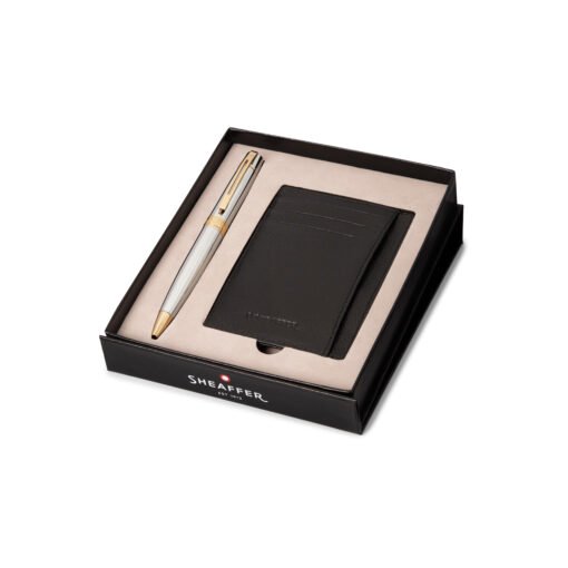 Sheaffer Gift Set 300 G9342 Bright Chrome With Gold Tone Trims Bp With Cch - Image 2