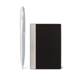 Sheaffer Gift Set 100 G9306 Brushed Chrome With Chrome Plated Trims Bp With Bch
