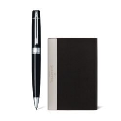 Sheaffer Gift Set 300 G9312 Glossy Black With Chrome Plated Trims Bp With Bch