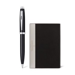 Sheaffer Gift Set 100 G9338 Glossy Black Lacquer With Chrome Plated Trims Bp With Bch