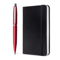 Sheaffer Gift Set Vfm G9403 Excessive Red With Chrome Plated Trims Bp With Small Notebook