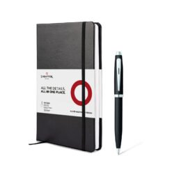 Sheaffer Gift Set 100 G9317 Matte Black With Chrome Trim Bp With Medium Note Book