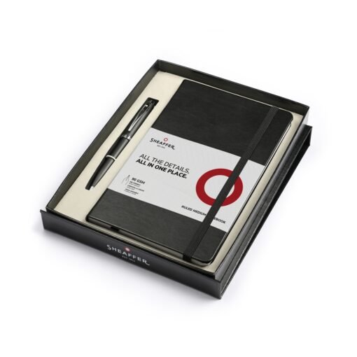 Sheaffer Gift Set 100 G9317 Matte Black With Chrome Trim Bp With Medium Note Book - Image 2