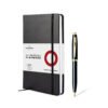 Sheaffer Gift Set 100 G9322 Glossy Black With Gold Tone Trim Bp With Medium Note Book