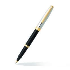 Sheaffer Pen Sagaris E9475 Black Barrel And Chrome Cap With Gold Tone Trim Rb