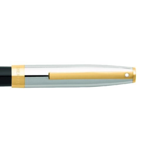 Sheaffer Pen Sagaris E9475 Black Barrel And Chrome Cap With Gold Tone Trim Rb - Image 2