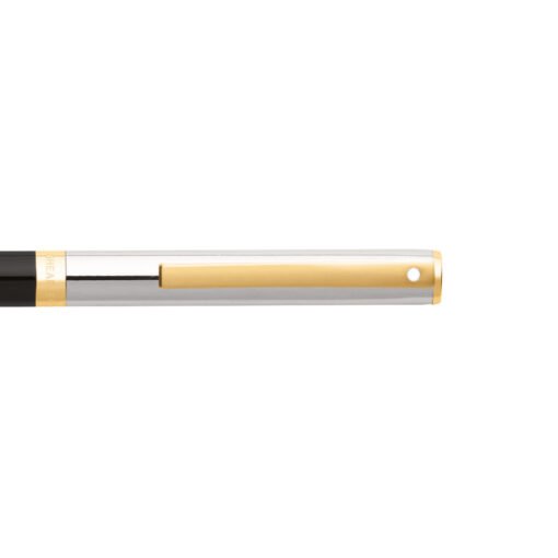 Sheaffer Pen Sagaris E9475-K Black Barrel And Chrome Cap With Gold Trims Bp - Image 2