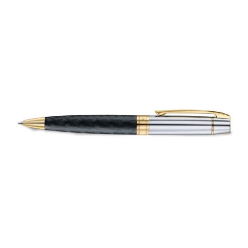 Sheaffer Pen 300 E9347 Engraved Matt Black Barrel And Shiny Chrome Cap With Pvd Gold Trims Bp - Image 2