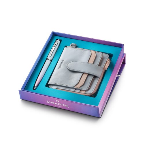Sheaffer Gift Set Expressions 100 E9376 Pearlised Gradient With Chrome Trims Bp With Jelly Pastel Wal - Image 2