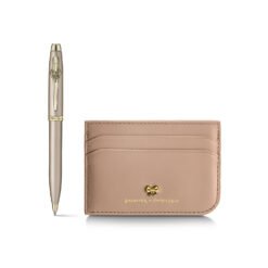 Sheaffer Gift Set Eip 100 E9377 Champagne Gold Body Cap With Champagne Gold Trims Bp With Taupe Cch