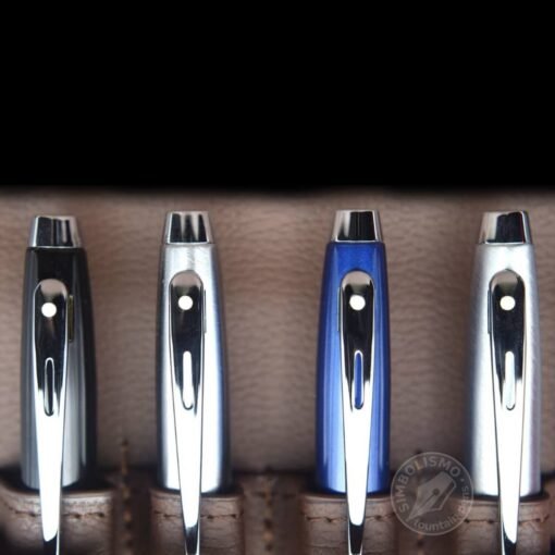 Sheaffer Pen 100 E9313 Glossy Black Barrel Brushed Chrome Cap Chrome Plated Trims Rb - Image 2