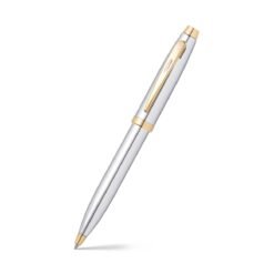 Sheaffer Pen 100 E9340 Bright Chrome With Gold Tone Trims Bp
