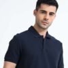 Marks & Spencer Jacquard T-shirts - Navy Blue