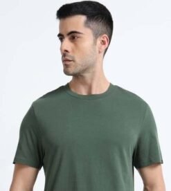 Marks & Spencer Round Neck T-shirts - Dark Khakhi